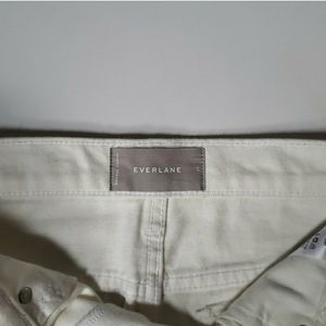 everlane white denim skirt, size 23"
